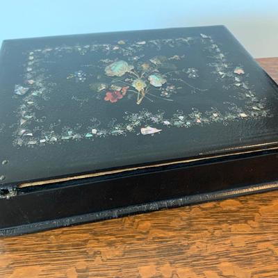 Early Mother of Pearl Desktop Writing Kit