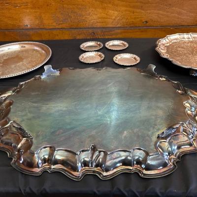 Collection of Silver Plated Dishes and Vase