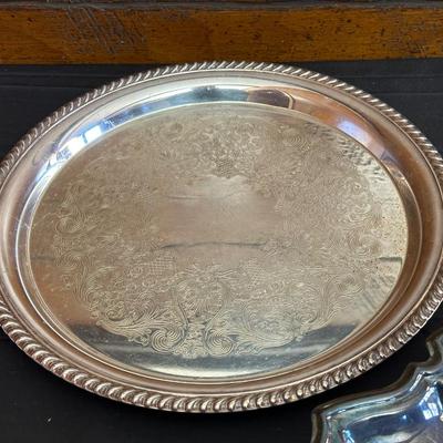 Collection of Silver Plated Dishes and Vase