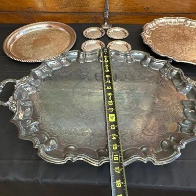 Collection of Silver Plated Dishes and Vase