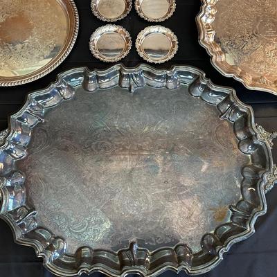 Collection of Silver Plated Dishes and Vase