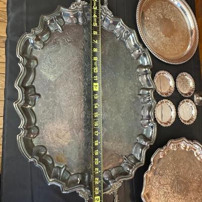 Collection of Silver Plated Dishes and Vase