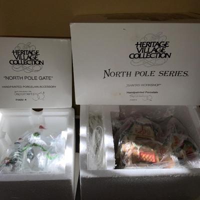 Lot of department 56 Heritage Village collection North Pole series