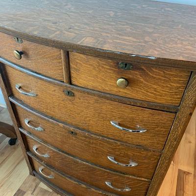 Antique Oak 2 Over 4 Dresser