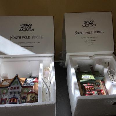 Lot of Department 56 Heritage Village collection North Pole
