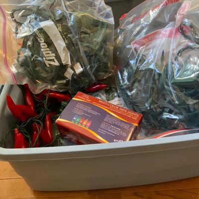 Lot of Christmas Lights and garland