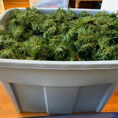 Lot of Christmas Lights and garland