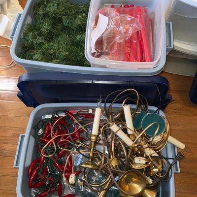 Lot of Christmas Lights and garland