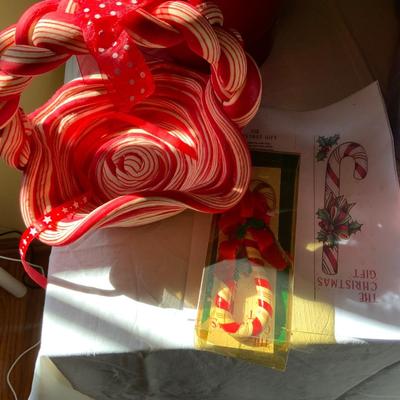 Lot of Misc Christmas Items including Table Cloths