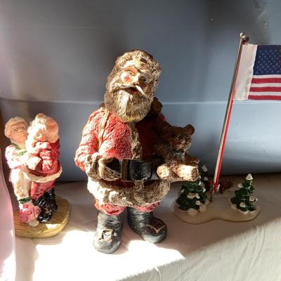 Lot of Misc Christmas Items including Table Cloths