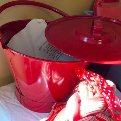 Lot of Misc Christmas Items including Table Cloths