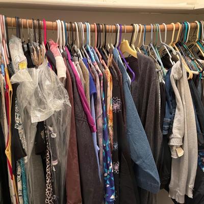 Closet of clothes-large and extra large sizes