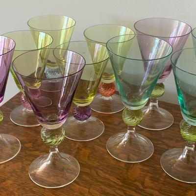 Colored Tango Romanian Glassware Lot