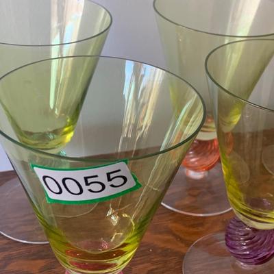 Colored Tango Romanian Glassware Lot