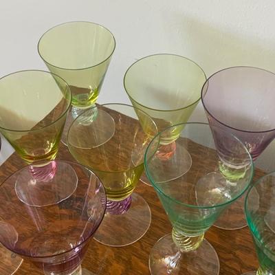 Colored Tango Romanian Glassware Lot