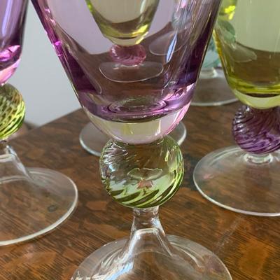 Colored Tango Romanian Glassware Lot