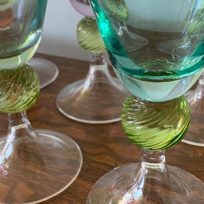 Colored Tango Romanian Glassware Lot