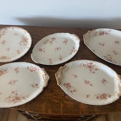 Warwick Antique China Platters Lot