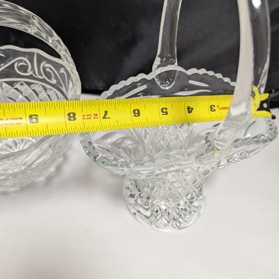 Vintage Crystal Baskets Bleikristall Lead Crystal 10" Tall Bridal Basket Centerpiece #31 (DR)