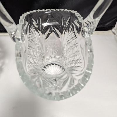 Vintage Crystal Baskets Bleikristall Lead Crystal 10" Tall Bridal Basket Centerpiece #31 (DR)