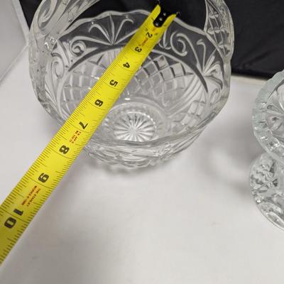 Vintage Crystal Baskets Bleikristall Lead Crystal 10" Tall Bridal Basket Centerpiece #31 (DR)