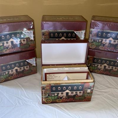 Lot of seven new Williamsburg recipe boxes