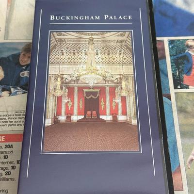 1997 Newspaper Cover Following the Death of Princess Diana, Two Coin Edged Pendants and More Items following the Royal Family