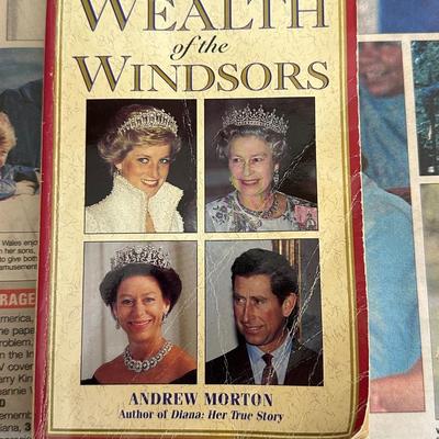 1997 Newspaper Cover Following the Death of Princess Diana, Two Coin Edged Pendants and More Items following the Royal Family