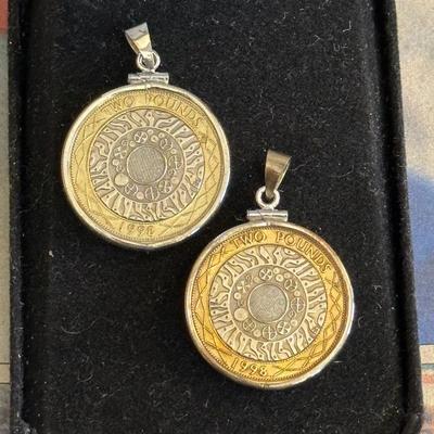 1997 Newspaper Cover Following the Death of Princess Diana, Two Coin Edged Pendants and More Items following the Royal Family