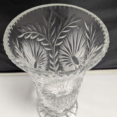 12" Tall Florence Wright d'Albenos Crystal Vase (DR)