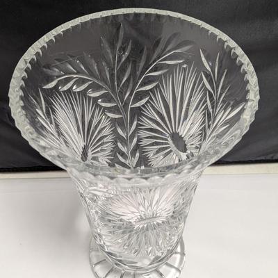 12" Tall Florence Wright d'Albenos Crystal Vase (DR)