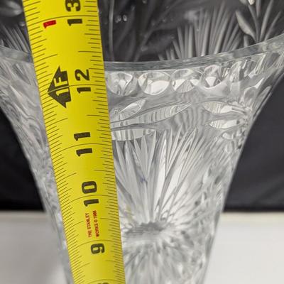 12" Tall Florence Wright d'Albenos Crystal Vase (DR)
