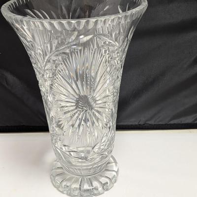 12" Tall Florence Wright d'Albenos Crystal Vase (DR)