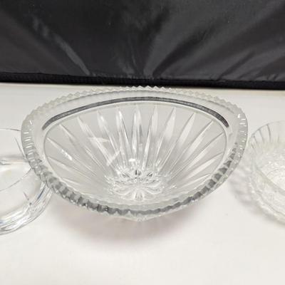 Russian Hand Cut Bowl & Lenox Crystal Bowl & Candy Dish #37 (DR)