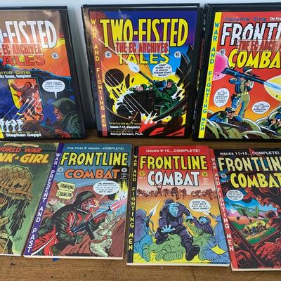 Large Bound Comics Frontline Combat & Two Fisted Tales. Clean