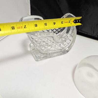 Glass Sleigh Dome & Crystal Vase #40 (DR)