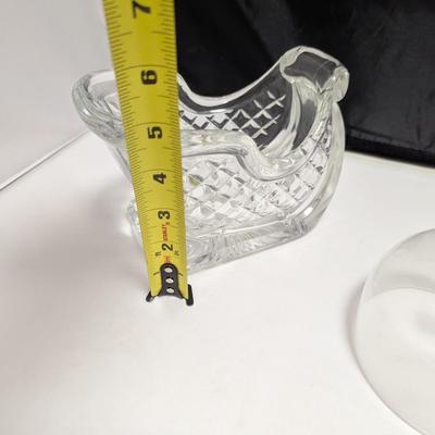 Glass Sleigh Dome & Crystal Vase #40 (DR)