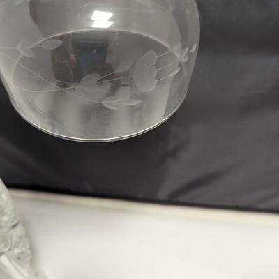 Glass Sleigh Dome & Crystal Vase #40 (DR)