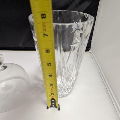 Glass Sleigh Dome & Crystal Vase #40 (DR)