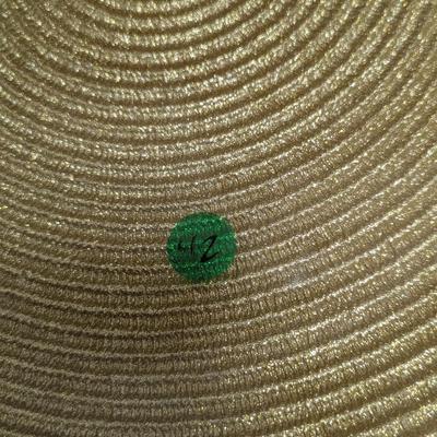 Pair Of 14 1/2" Gold Glass Chargers #42 (DR)