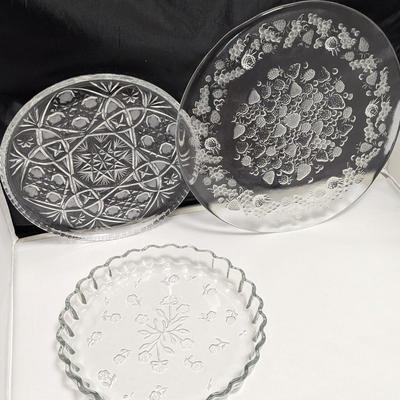 Glass Appetizer/Vegetable Serving Platters #43 (DR)