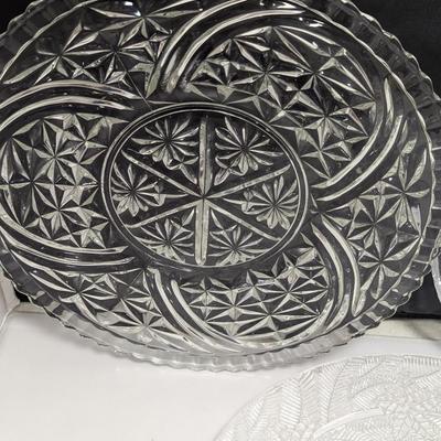 Glass Appetizer/Vegetable Serving Platters #44 (DR)