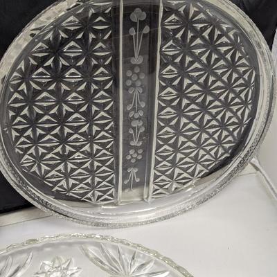 Glass Appetizer/Vegetable Serving Platters #45 (DR)