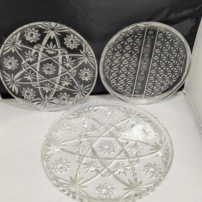 Glass Appetizer/Vegetable Serving Platters #45 (DR)