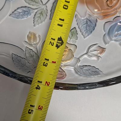 Large Heavy Weight Floral Serving Platter #46 (DR)