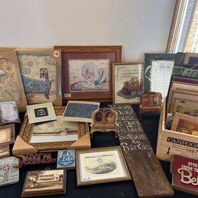 Large group of wall art