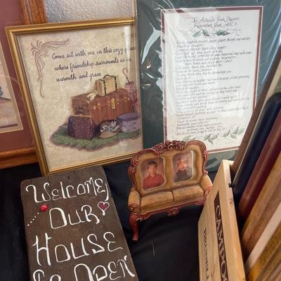 Large group of wall art