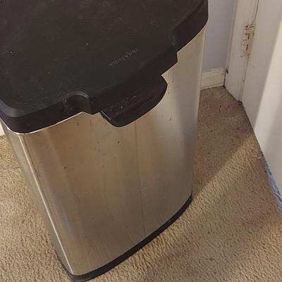 Two Simplehuman Stainless Trash Cans (K-BBL)