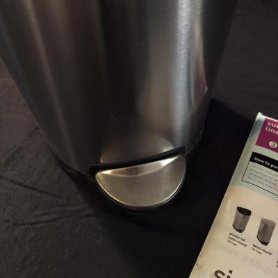 Two Simplehuman Stainless Trash Cans (K-BBL)