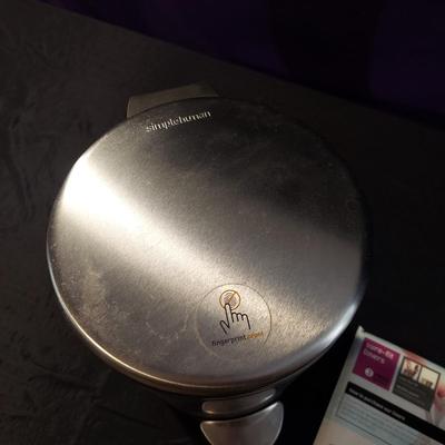 Two Simplehuman Stainless Trash Cans (K-BBL)